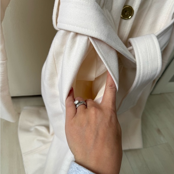 Michael Kors Cream Trench Coat - Picture 4 of 9